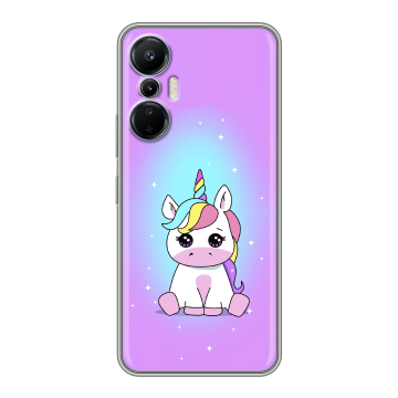 Силиконовый чехол на Infinix Hot 20S с принтом Единорог