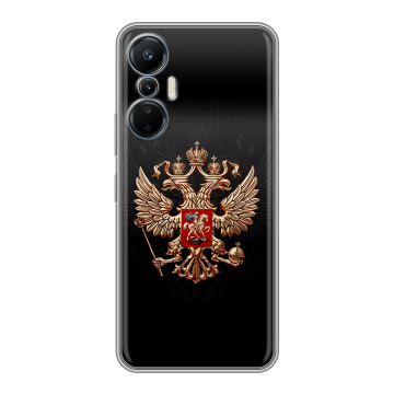 Силиконовый чехол на Infinix Hot 20S с принтом Герб России