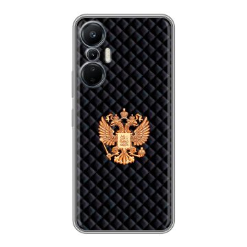 Силиконовый чехол на Infinix Hot 20S с принтом Герб России принт