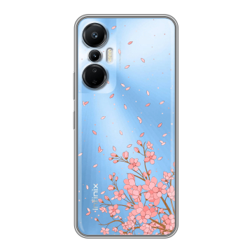 Силиконовый чехол на Infinix Hot 20S с принтом Ветка сакуры