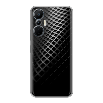Силиконовый чехол на Infinix Hot 20S с принтом Текстура металла