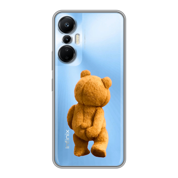 Силиконовый чехол на Infinix Hot 20S с принтом Медведь Силиконовый чехол на Infinix Hot 20S с принтом Медведь