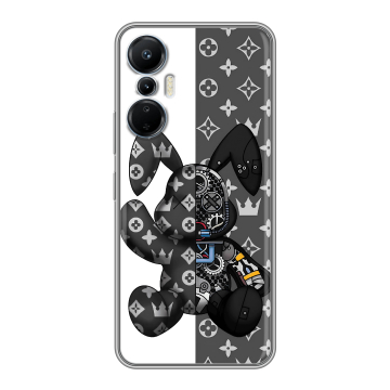 Силиконовый чехол на Infinix Hot 20S с принтом Луи робот