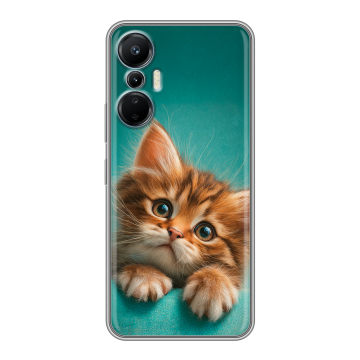 Силиконовый чехол на Infinix Hot 20S с принтом котенок