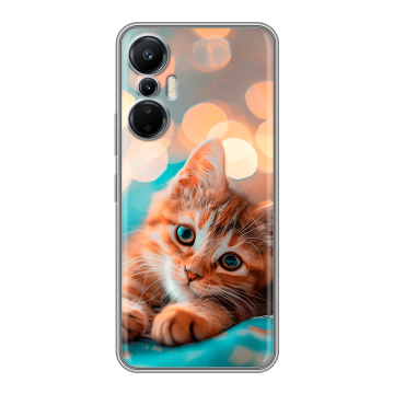 Силиконовый чехол на Infinix Hot 20S с принтом котик