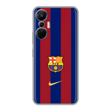 Силиконовый чехол на Infinix Hot 20S с принтом Барселона Barcelona