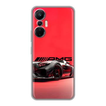 Силиконовый чехол на Infinix Hot 20S с принтом Мерседес Mercedes AMG