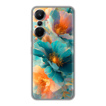 Силиконовый чехол на Infinix Hot 20S с принтом Цветы