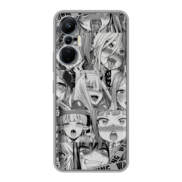 Силиконовый чехол на Infinix Hot 20S с принтом Ahegao Ахегао Аниме Силиконовый чехол на Infinix Hot 20S с принтом Ahegao Ахегао Аниме