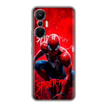 Силиконовый чехол на Infinix Hot 20S с принтом Spiderman Человек паук Силиконовый чехол на Infinix Hot 20S с принтом Spiderman Человек паук