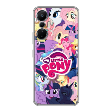 Силиконовый чехол на Infinix Hot 20S с принтом My little pony Дружба чудо Силиконовый чехол на Infinix Hot 20S с принтом My little pony Дружба чудо