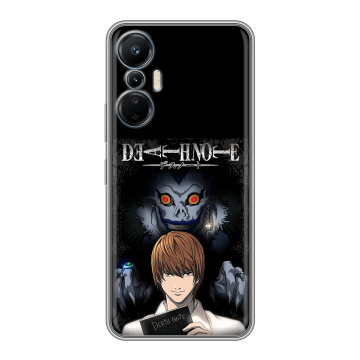 Силиконовый чехол на Infinix Hot 20S с принтом Death note Тетрадь смерти Силиконовый чехол на Infinix Hot 20S с принтом Death note Тетрадь смерти