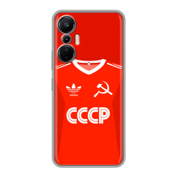 Силиконовый чехол на Infinix Hot 20S с принтом Флаг Герб СССР Силиконовый чехол на Infinix Hot 20S с принтом Флаг Герб СССР