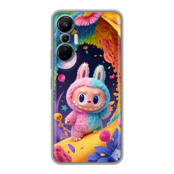 Силиконовый чехол на Infinix Hot 20S с принтом Labubu Лабубу