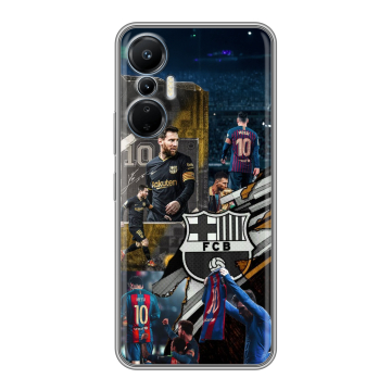 Силиконовый чехол на Infinix Hot 20S с принтом Messi Barcelona