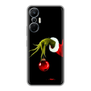 Силиконовый чехол на Infinix Hot 20S с принтом Новый год Гринч Силиконовый чехол на Infinix Hot 20S с принтом Новый год Гринч