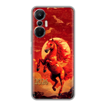 Силиконовый чехол на Infinix Hot 20S с принтом Новый год