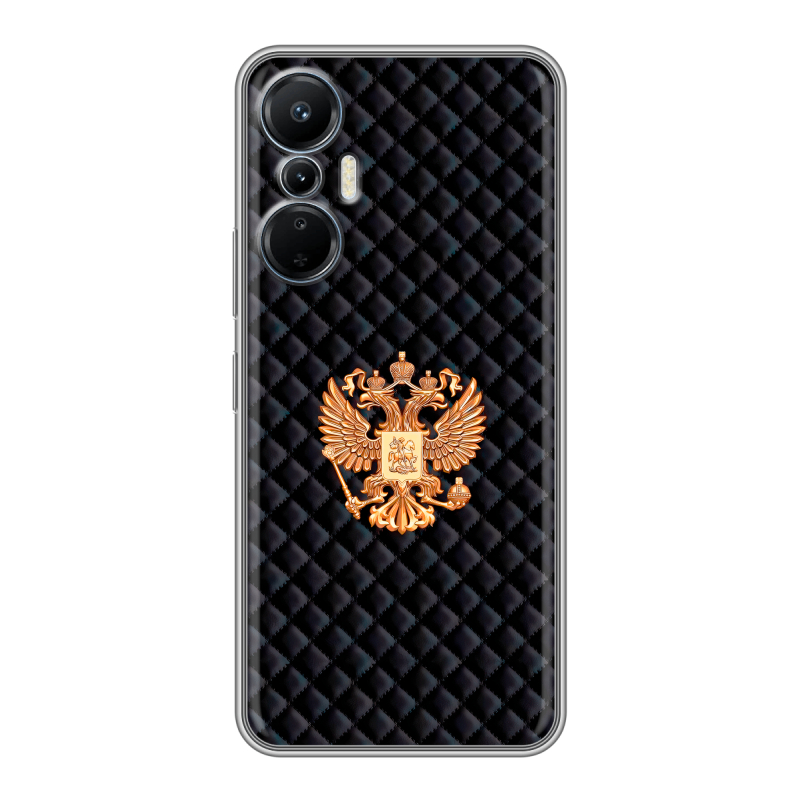 Силиконовый противоударный чехол на Infinix Hot 20S с принтом Герб России принт Силиконовый противоударный чехол на Infinix Hot 20S с принтом Герб России принт