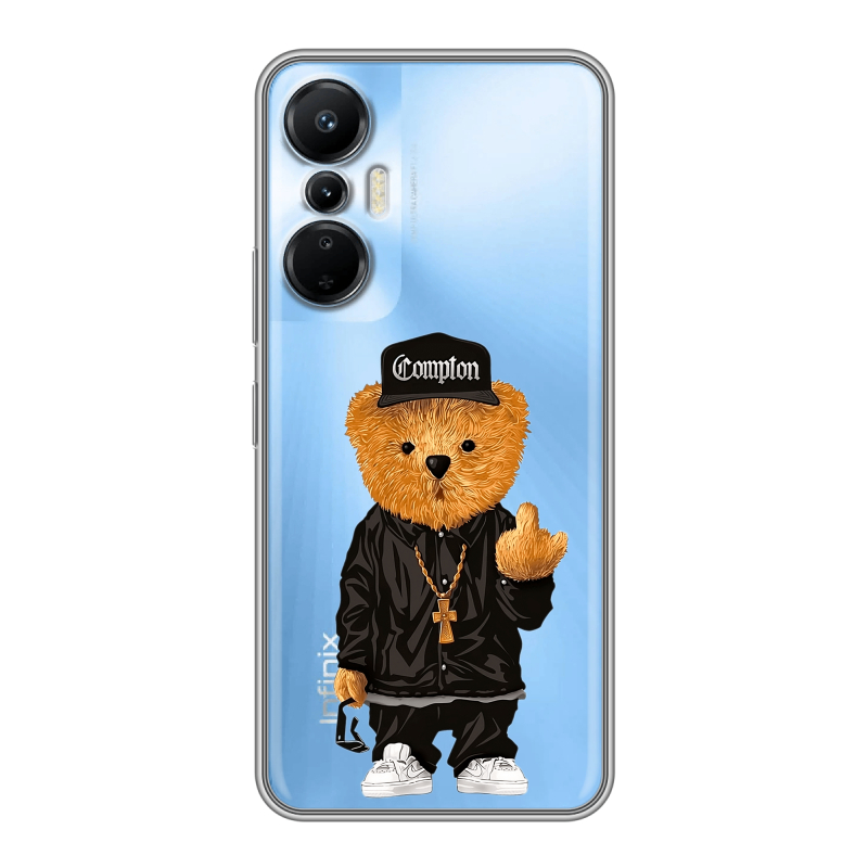 Силиконовый чехол на Infinix Hot 20S с принтом Мишка Силиконовый чехол на Infinix Hot 20S с принтом Мишка