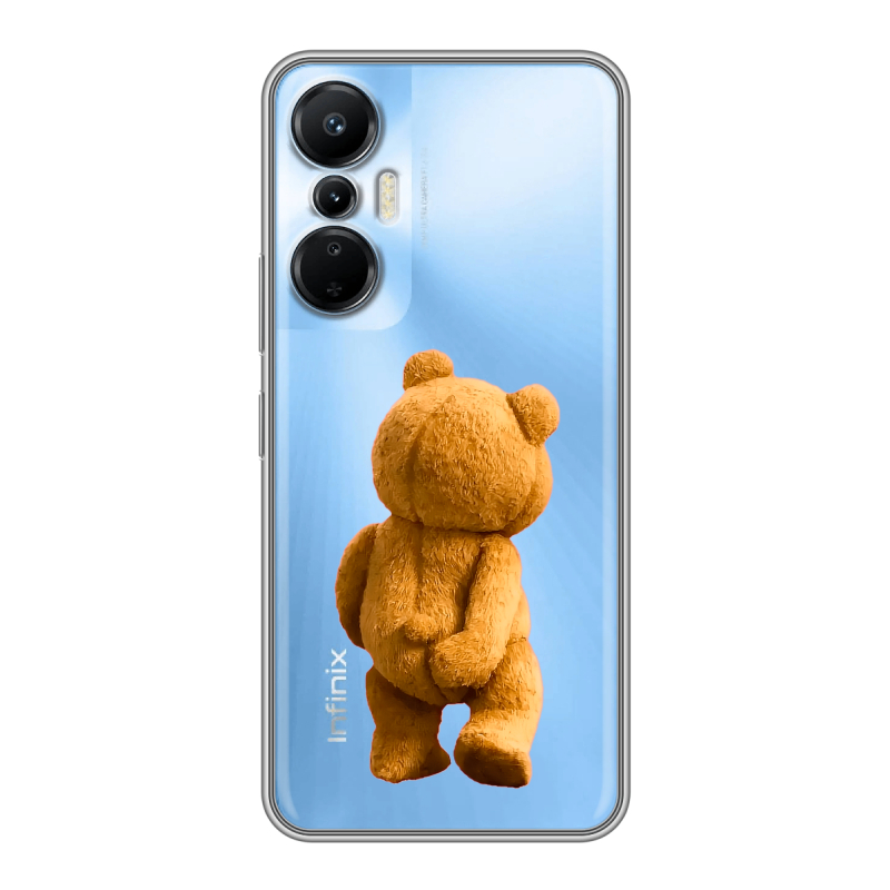 Силиконовый чехол на Infinix Hot 20S с принтом Медведь Силиконовый чехол на Infinix Hot 20S с принтом Медведь