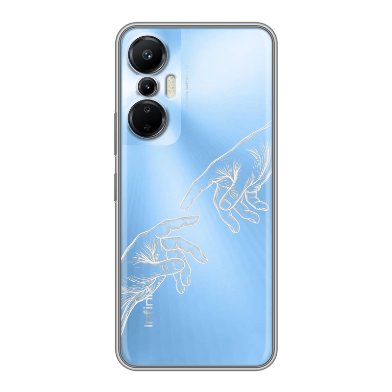 Силиконовый противоударный чехол на Infinix Hot 20S с принтом Сотворение мира Силиконовый противоударный чехол на Infinix Hot 20S с принтом Сотворение мира