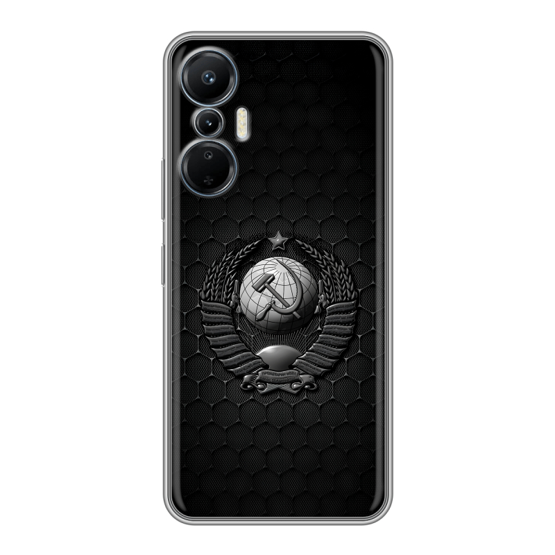 Силиконовый чехол на Infinix Hot 20S с принтом Герб Флаг СССР Силиконовый чехол на Infinix Hot 20S с принтом Герб Флаг СССР