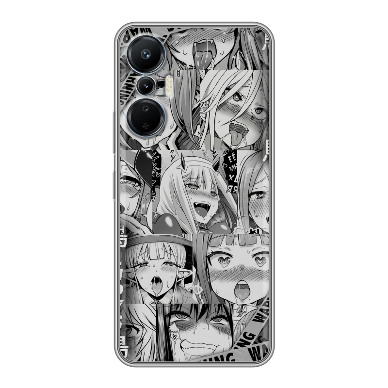 Силиконовый противоударный чехол на Infinix Hot 20S с принтом Ahegao Ахегао Аниме Силиконовый противоударный чехол на Infinix Hot 20S с принтом Ahegao Ахегао Аниме