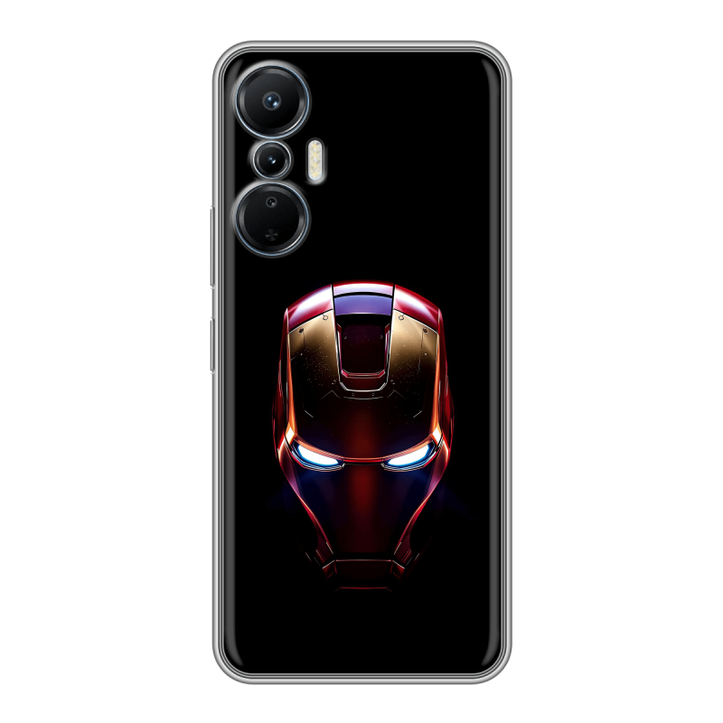 Силиконовый противоударный чехол на Infinix Hot 20S с принтом IronMan Железный человек Силиконовый противоударный чехол на Infinix Hot 20S с принтом IronMan Железный человек