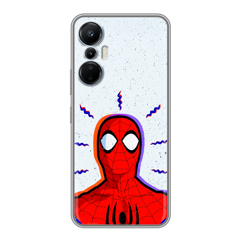 Силиконовый противоударный чехол на Infinix Hot 20S с принтом Spiderman Человек паук Силиконовый противоударный чехол на Infinix Hot 20S с принтом Spiderman Человек паук