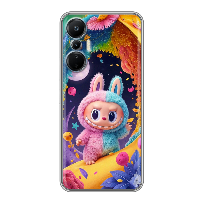 Силиконовый чехол на Infinix Hot 20S с принтом Labubu Лабубу Силиконовый чехол на Infinix Hot 20S с принтом Labubu Лабубу