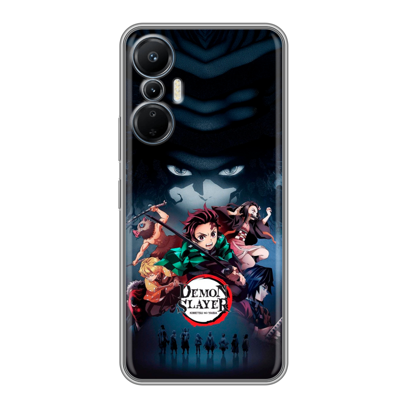Силиконовый чехол на Infinix Hot 20S с принтом Demon Slayer Клинок рассекающий демонов Силиконовый чехол на Infinix Hot 20S с принтом Demon Slayer Клинок рассекающий демонов