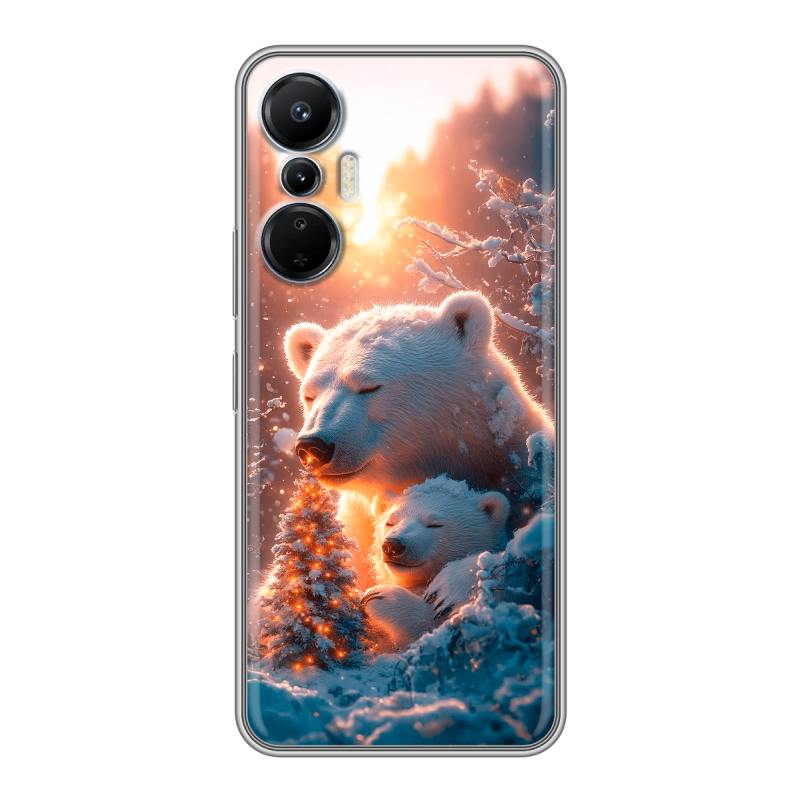 Силиконовый противоударный чехол на Infinix Hot 20S с принтом Новый год Силиконовый противоударный чехол на Infinix Hot 20S с принтом Новый год