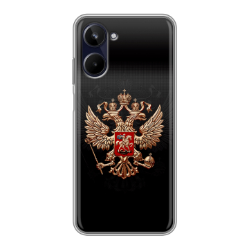 Силиконовый чехол на Realme 10 4G с принтом Герб России