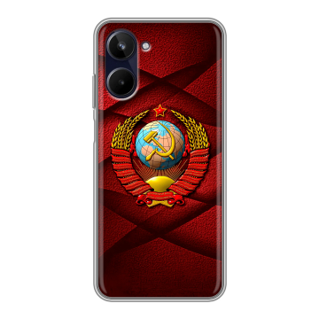 Силиконовый чехол на Realme 10 4G с принтом Герб СССР