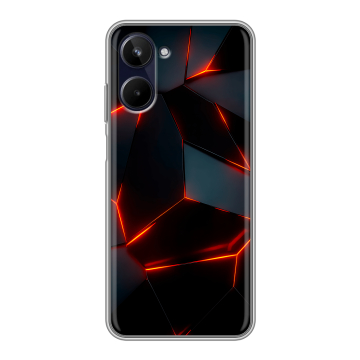 Силиконовый чехол на Realme 10 4G с принтом Яркие абстракции