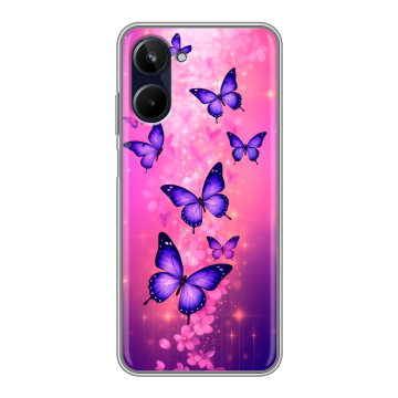 Силиконовый чехол на Realme 10 4G с принтом Бабочки