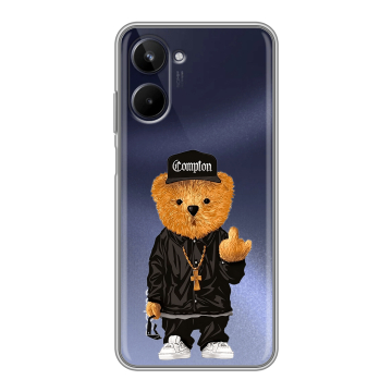 Силиконовый чехол на Realme 10 4G с принтом Плюшевый медведь