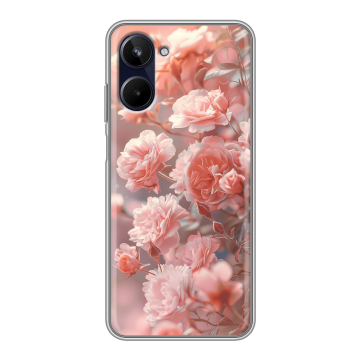 Силиконовый чехол на Realme 10 4G с принтом Розовые розы