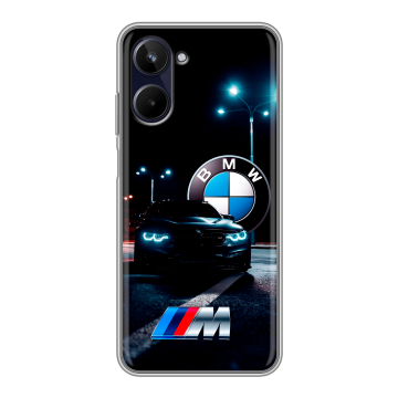 Силиконовый чехол на Realme 10 4G с принтом БМВ BMW Силиконовый чехол на Realme 10 4G с принтом БМВ BMW
