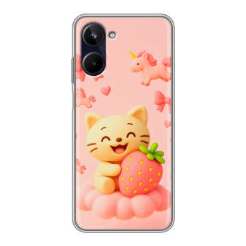Силиконовый чехол на Realme 10 4G с принтом для девочек