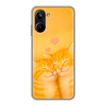 Силиконовый чехол на Realme 10 4G с принтом Милые котята