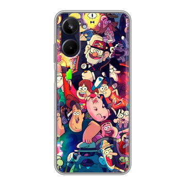 Силиконовый чехол на Realme 10 4G с принтом Gravity Falls Гравити Фолз