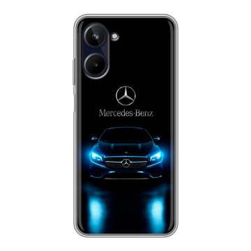 Силиконовый чехол на Realme 10 4G с принтом Mercedes Мерседес Силиконовый чехол на Realme 10 4G с принтом Mercedes Мерседес