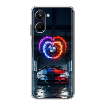 Силиконовый чехол на Realme 10 4G с принтом BMW БМВ
