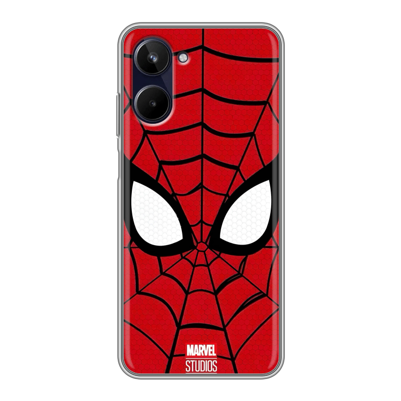 Силиконовый противоударный чехол на Realme 10 4G с принтом человек паук spiderman Силиконовый противоударный чехол на Realme 10 4G с принтом человек паук spiderman