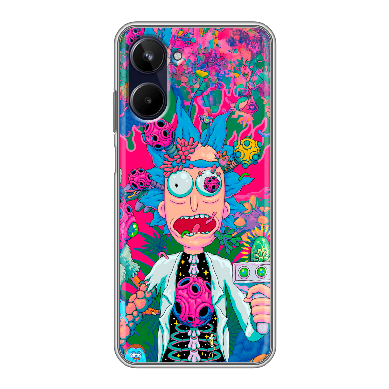 Силиконовый чехол на Realme 10 4G с принтом Рик и Морти Rick Morty Силиконовый чехол на Realme 10 4G с принтом Рик и Морти Rick Morty