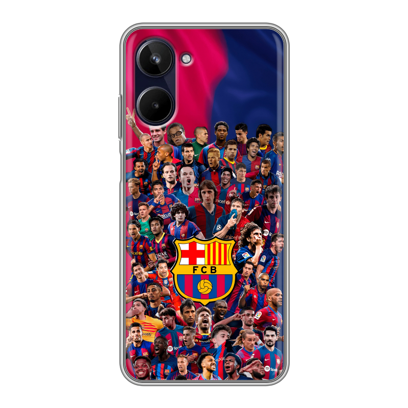 Силиконовый чехол на Realme 10 4G с принтом Барселона Barcelona Силиконовый чехол на Realme 10 4G с принтом Барселона Barcelona