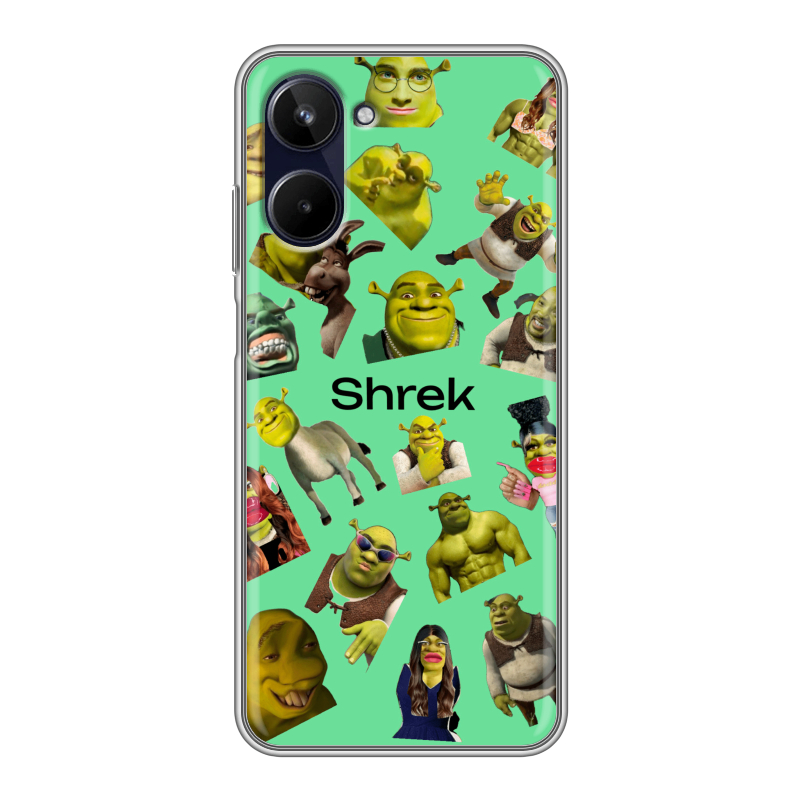 Силиконовый чехол на Realme 10 4G с принтом Шрек Shrek Силиконовый чехол на Realme 10 4G с принтом Шрек Shrek