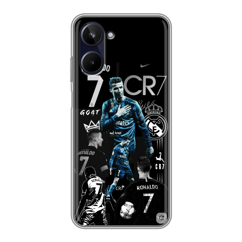 Силиконовый чехол на Realme 10 4G с принтом Реал Роналдо Силиконовый чехол на Realme 10 4G с принтом Реал Роналдо