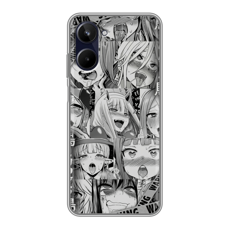 Силиконовый чехол на Realme 10 4G с принтом Ahegao Ахегао Аниме Силиконовый чехол на Realme 10 4G с принтом Ahegao Ахегао Аниме